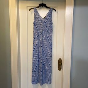 Tommy Bahama Blue and White Striped Maxi Dress